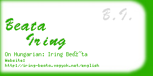 beata iring business card